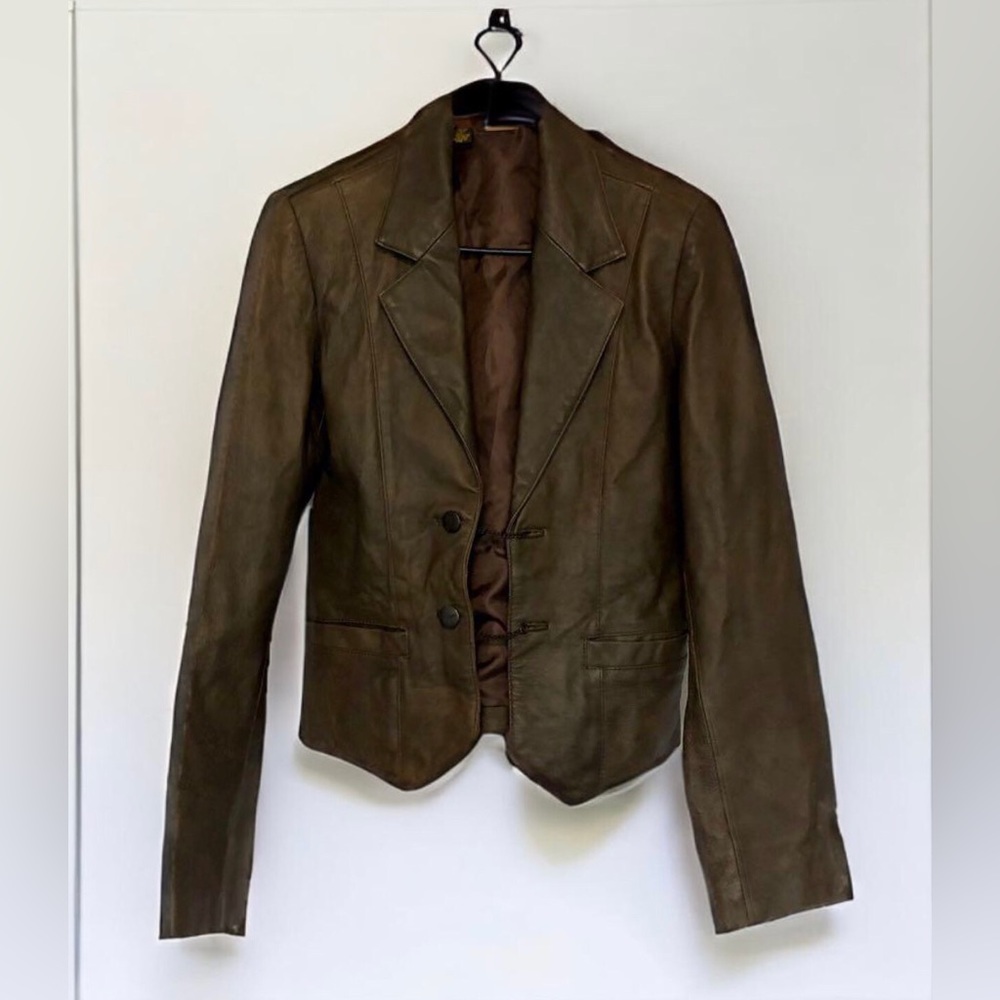 Vintage Wrangler Leather Jacket (Women L)